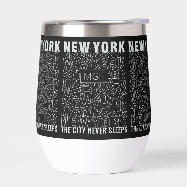 Custom Monogram New York Typography (Left)
