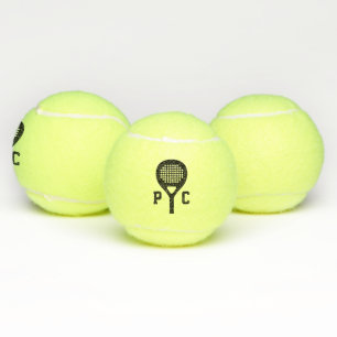 Custom monogram padel tennis balls with initials