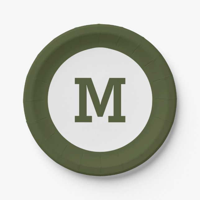 Custom Monogram paper plates (Front)