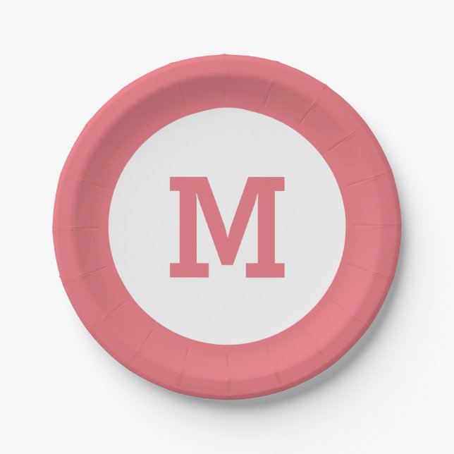 Custom Monogram paper plates (Front)