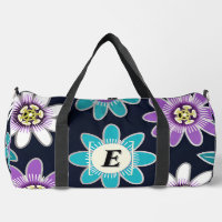 Custom Monogram Passion Flower Floral Large