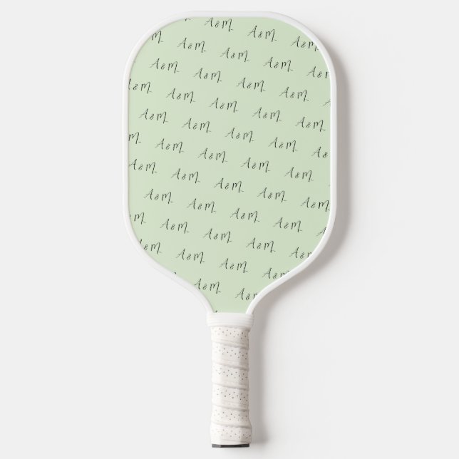 Custom Monogram Pattern and Text  Pickleball Paddle (Front)