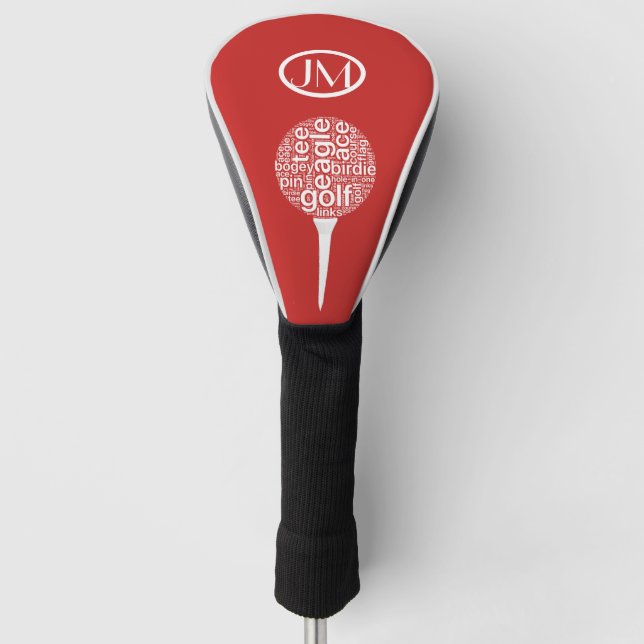 Custom Monogram Personalised Golf Head Cover (Front)