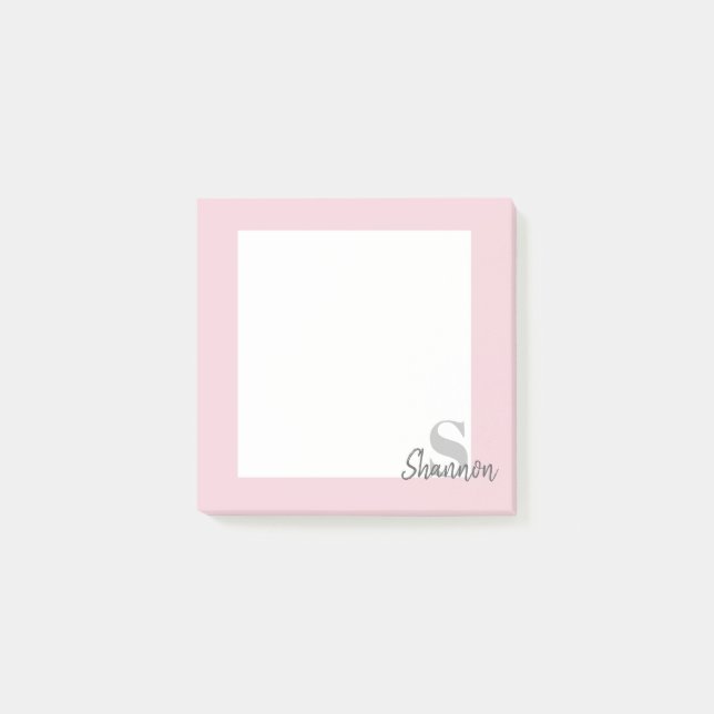 custom monogram personalised post-it notes (Front)