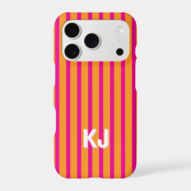 Custom Monogram Personalised Stripes Aesthetic (Back)