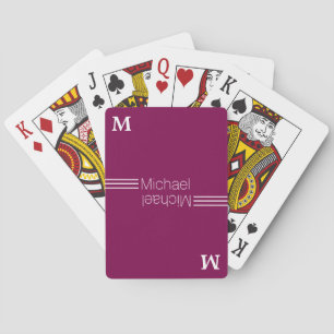 Custom monogram - personalised wine playing cards