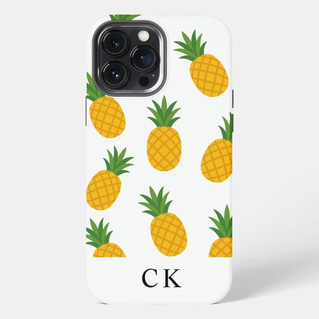 Custom Monogram Pineapple Case-Mate iPhone Case (Back)
