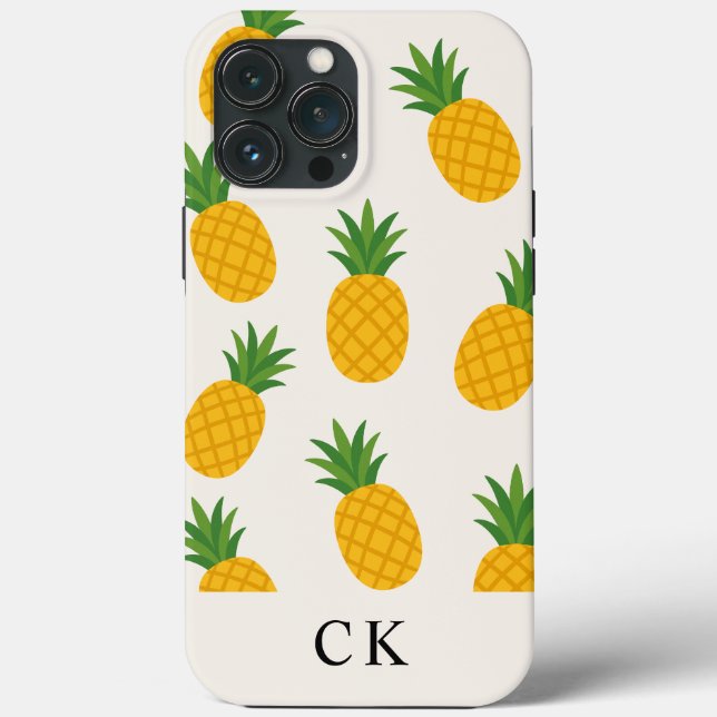 Custom Monogram Pineapple Case-Mate iPhone Case (Back)