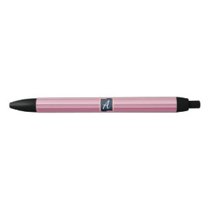 Custom Monogram Pink Gradient Vertical Black Ink Pen