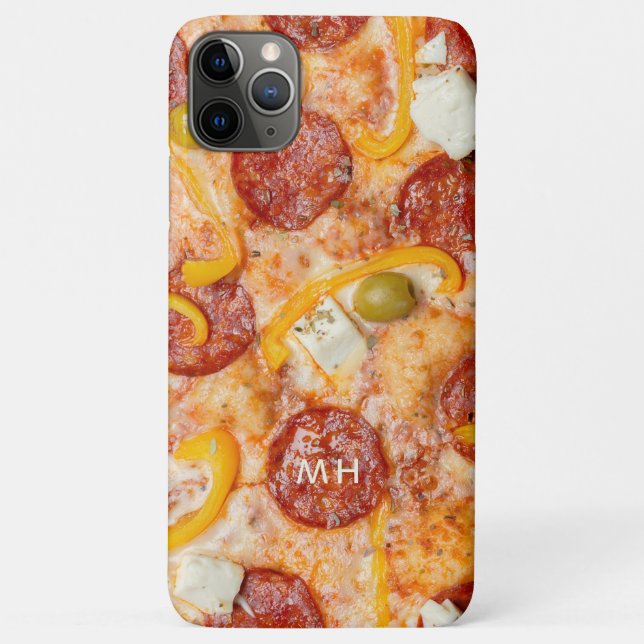 Custom monogram PIZZA phone cases (Back)