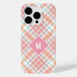 Custom Monogram Plaid / Tartan Pattern Case-Mate iPhone 14 Pro Case