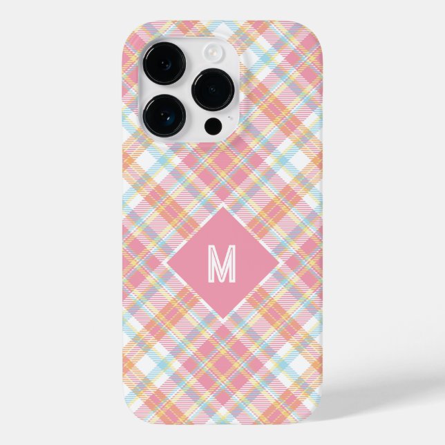 Custom Monogram Plaid / Tartan Pattern Case-Mate iPhone Case (Back)