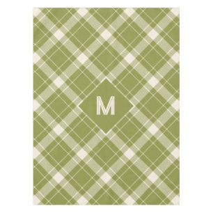Custom Monogram Plaid / Tartan Pattern Tablecloth