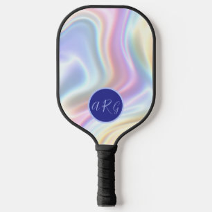 Custom Monogram rainbow colours retro Pickleball Paddle