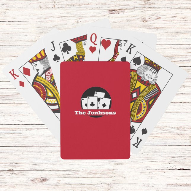 Custom Monogram Red Playing Card Deck (Creator Uploaded)