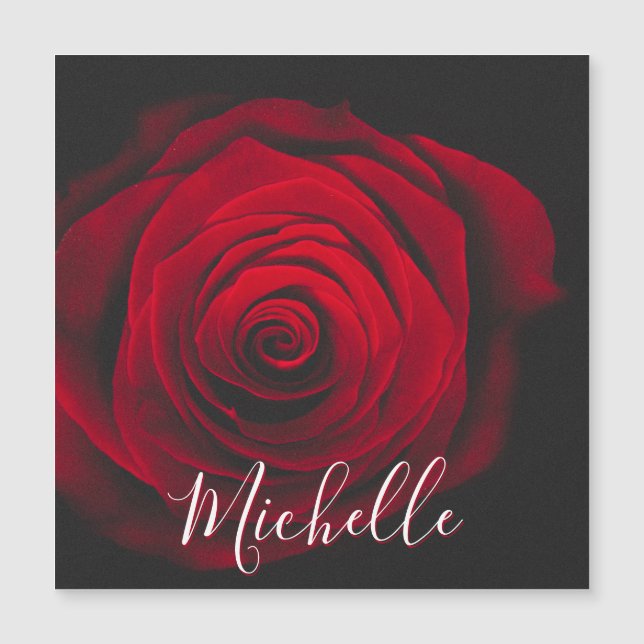 Custom monogram red rose vintage photograph (Front)