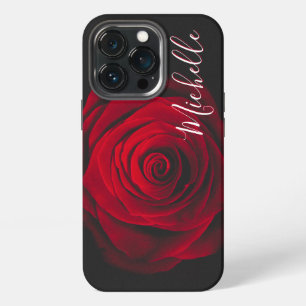Custom monogram red rose vintage photograph Case-M iPhone 13 Pro Case