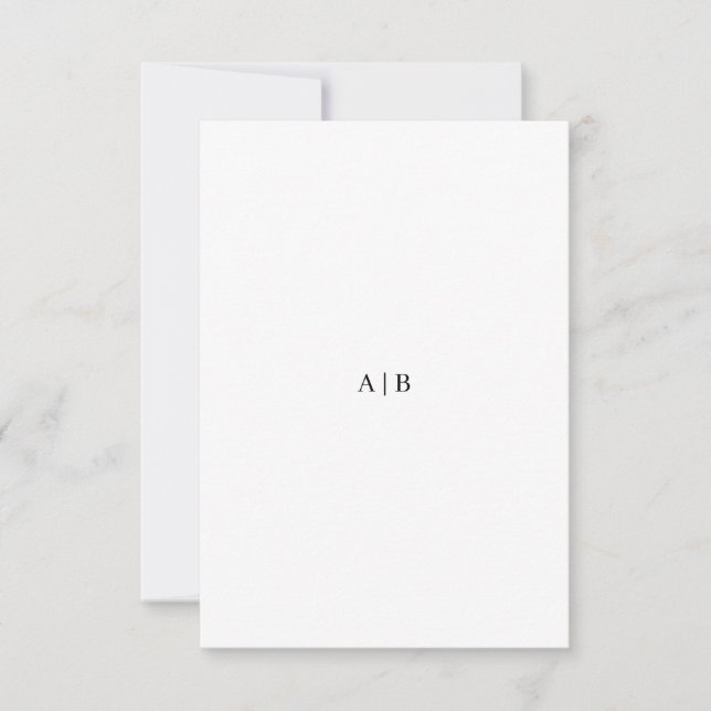 Custom Monogram Save The Date (Front)