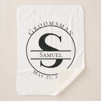 Custom Monogram Sherpa Blanket