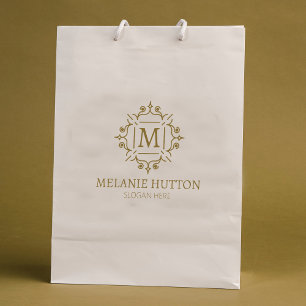 Custom Monogram, Small Business Large Rubber Stamp