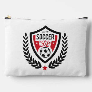 Custom Monogram Soccer Logo Accessory Pouch