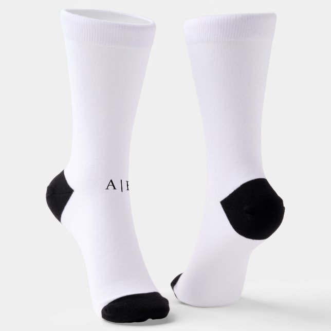 Custom Monogram Socks (Angled)