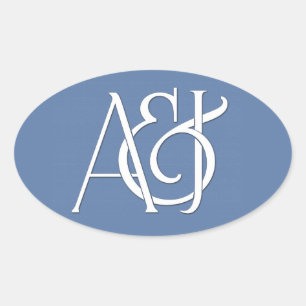 custom monogram stickers