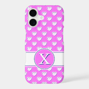Custom Monogram Striking Colors Pink And White