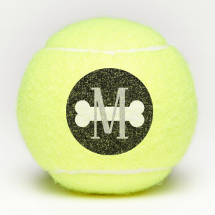 Custom monogram tennis balls for new pet dog