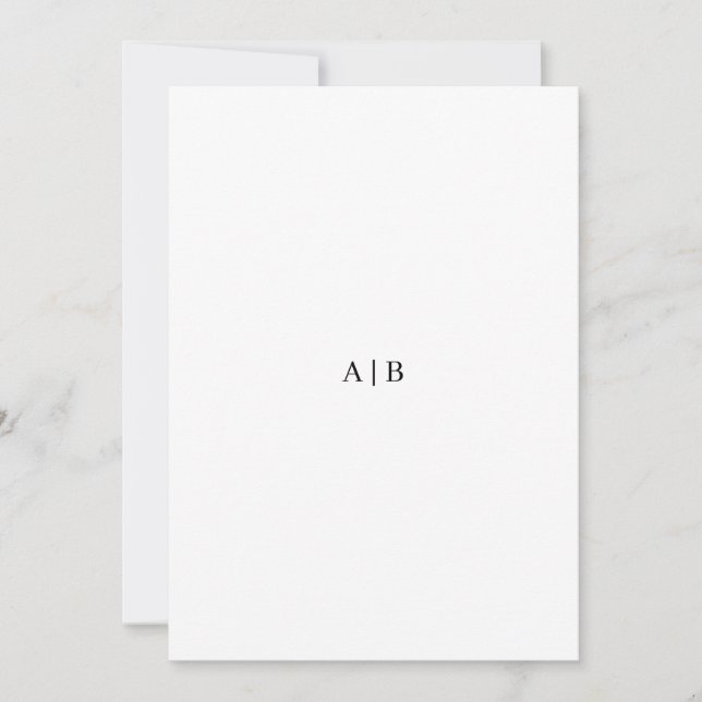 Custom Monogram Thank You Card (Front)