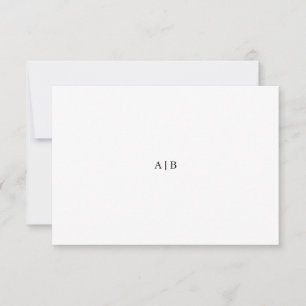 Custom Monogram Thank You Card