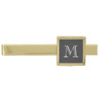 Custom monogram tie clip with classy chic initial