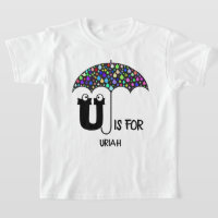 Custom monogram U is for Umbrella cute name