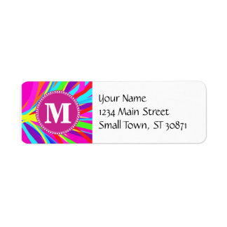 Custom Monogram Vivid Colour Paint Brush Strokes