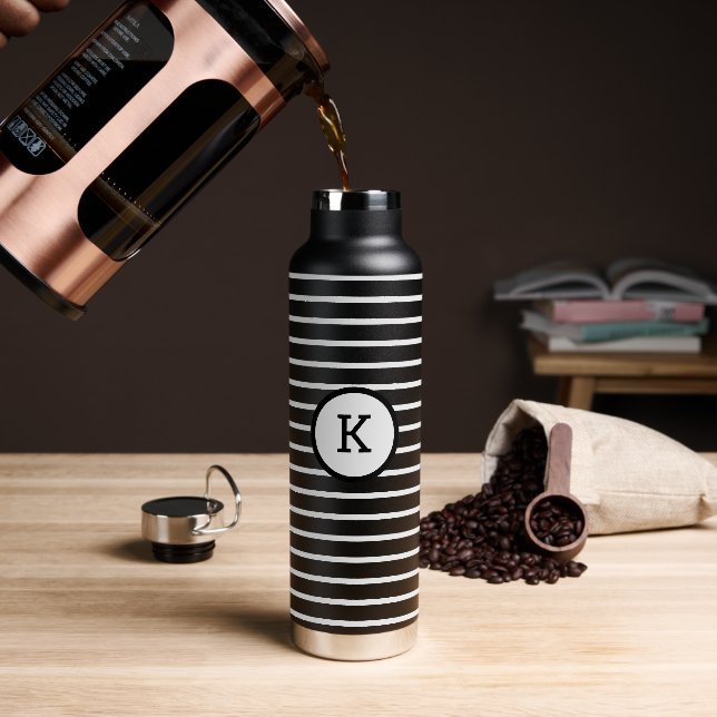Custom Monogram Water Bottle (Coffee)
