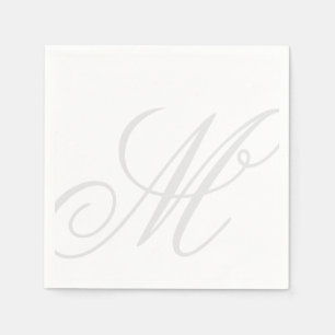 Custom monogram watermark paper party napkins