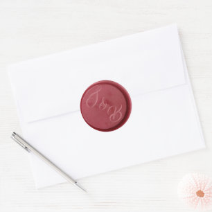 Custom Monogram wax seal wedding stickers