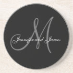 Custom Monogram Wedding Anniversary Coasters<br><div class="desc">Monogram Wedding Anniversary Coasters. Monogram Logo Design by Elke Clarke © 2008,  2009,  2010. Customise with your name and monogram using the prompts or select "customise it" to have more editing options.</div>