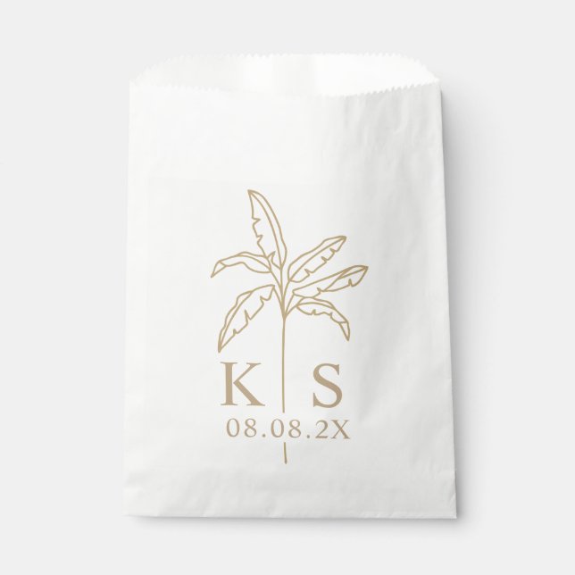 Custom Monogram Wedding Logo Favour Bag (Front)