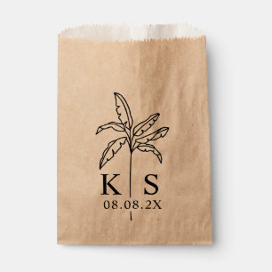 Custom Monogram Wedding Logo Favour Bag