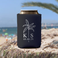 Custom Monogram Wedding Logo Palm Tree
