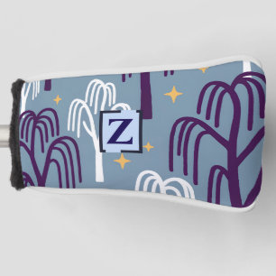Custom Monogram Willow Tree Pattern Blue Golf Head Cover