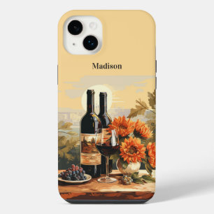 Custom Monogram Wine Lover's iPhone 14 Plus Case
