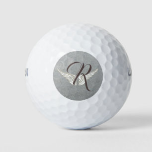 Custom monogram with wings golf balls