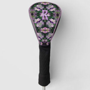 Custom Monogram Your Initial Name Geranium Art Golf Head Cover
