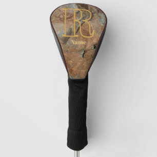 Custom Monogram Your Initial Name Granite Rock Golf Head Cover