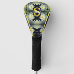 Custom Monogram Your Initial Name Lotus Flower  Golf Head Cover