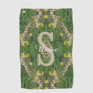 Custom Monogram Your Initial Name Nature Art Golf Towel
