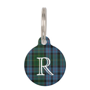 Custom Monogramed Forsyth Plaid Dog Tag