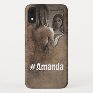 Custom Monogrammed cute photo woman art chic Case-Mate iPhone Case